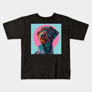 Retro German Shorthaired Pointer: Pastel Pup Revival Kids T-Shirt